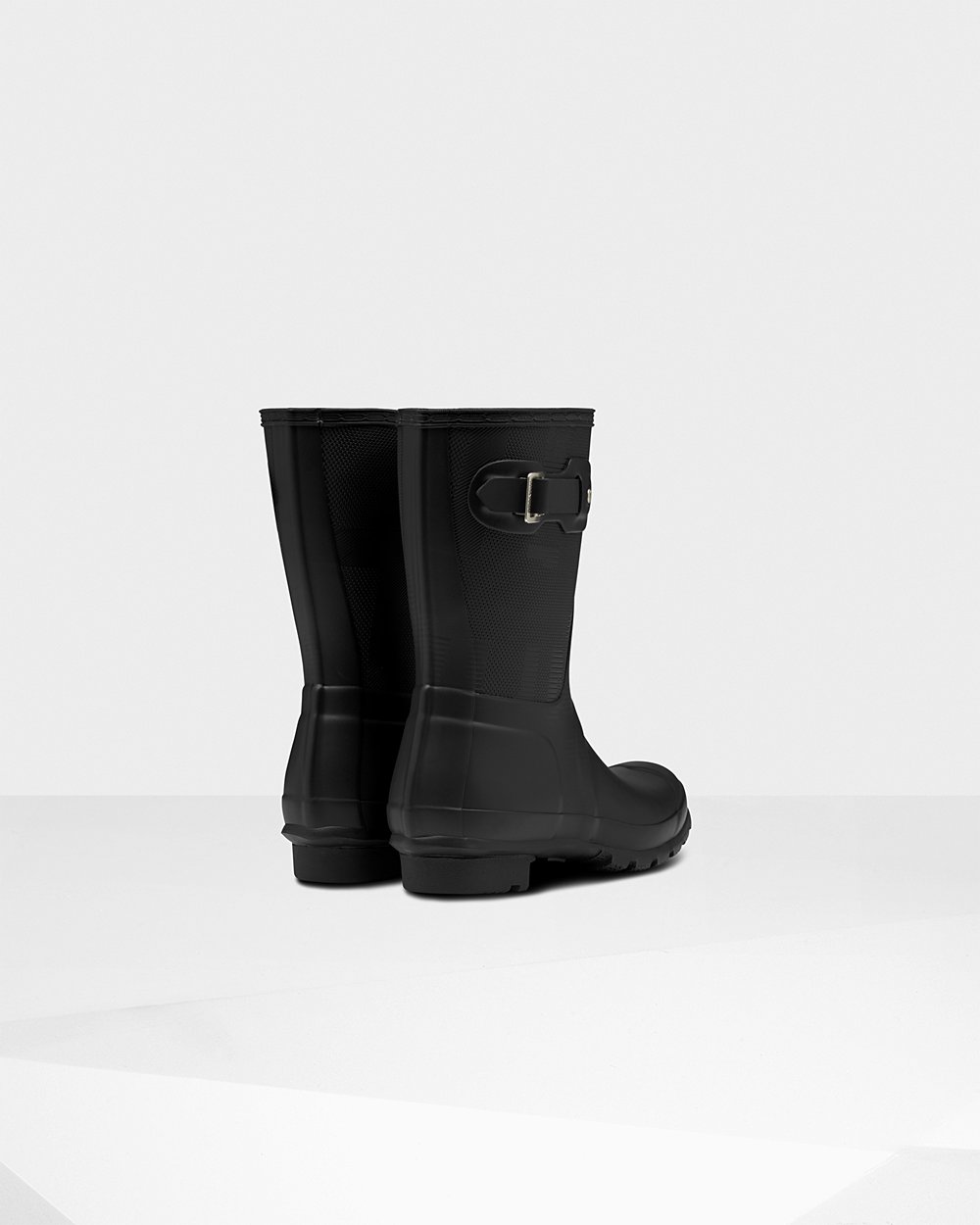 Galochas Curtas Hunter Feminina Pretas - Original Exploded Logo Texture - 32LEBJIZQ